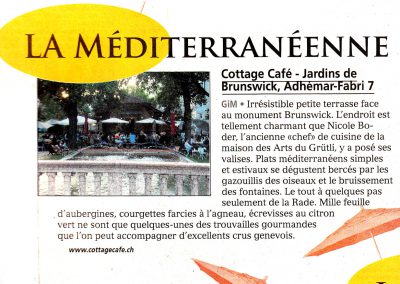 Tribune de Genève – La Méditerranéenne