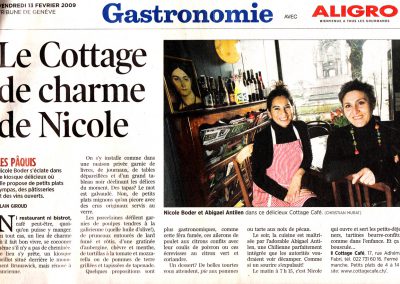Tribune de Genève – octobre 2011